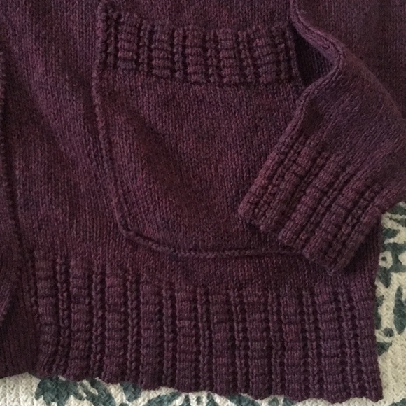 Wine/Burgandy Eddie Bauer cardigan with pockets - Picture 3 of 5